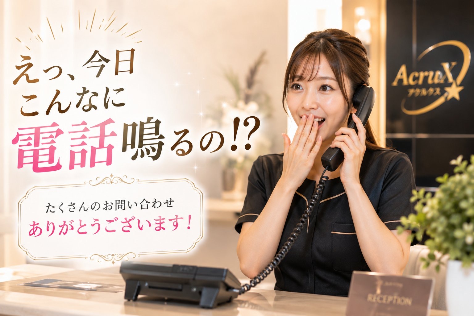 「え、今日もこんなに電話鳴るの！？😳💦」 ってスタッフみんなで嬉しい悲鳴あげてます&hellip;！笑 ありがたいことに連日たくさんのお問い合わせをいただいているのですが、正直今かなり女の子が足りません(&acute;；&omega;；｀) 当店は【安心の店舗型】なので、常にスタッフが近くにいて未経験の子でも安心して働ける環境です✨ 困ったことや不安なこともすぐフォローできるので、メンエス初心者さんにもかなり働きやすいお店だと思います♪ しかも衣装はとにかく可愛い制服をご用意👗💕 「こんな制服着て働きたかった♡」って言ってくれる子も多く、テンション上がりながら高収入を目指せちゃいます✨ 未経験スタートの子も多数活躍中♪ 今ならまだまだ採用強化中なので、少しでも気になったらぜひお問い合わせください😊 一緒に楽しく稼ぎましょう～！！✨